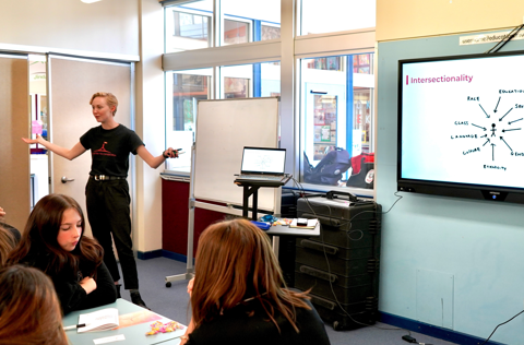 Han Worsley facilitating a project empower workshop