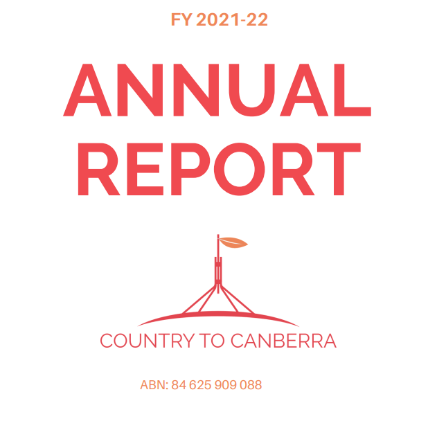 FY 2021-2022 Annual Report from Country to Canberra, ABN: 84 625 909 088